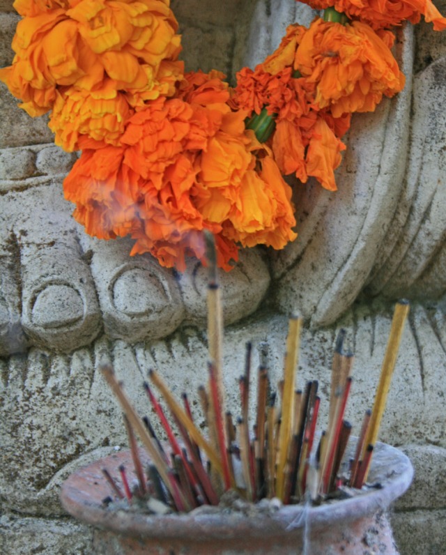 Incense at foot of Ganesh statue