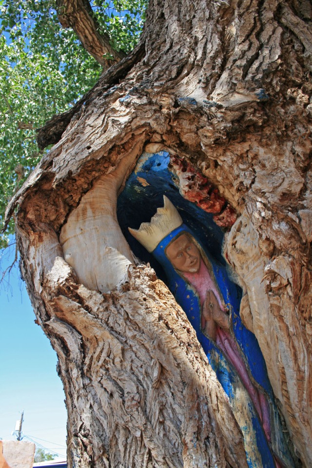 madonna tree sculpture
